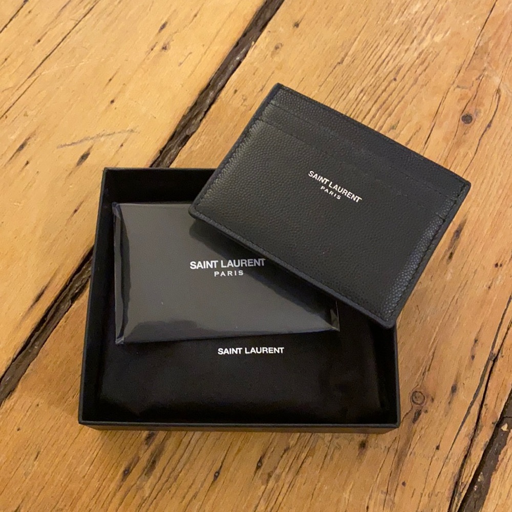 Saint Laurent Leather Card Holder
